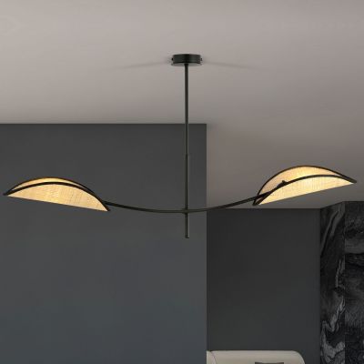 Emibig Lotus lampa podsufitowa 2x10 W czarna-beżowa 1108/2