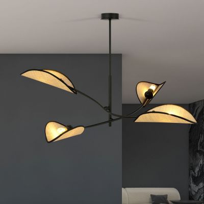 Emibig Lotus lampa podsufitowa 4x10 W czarna-beżowa 1108/4