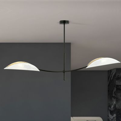 Emibig Lotus lampa podsufitowa 2x10 W biała-czarna-złota 1107/2