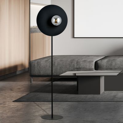 Emibig Oslo lampa stojąca 1x10 W czarna-grafitowa 1186/LP