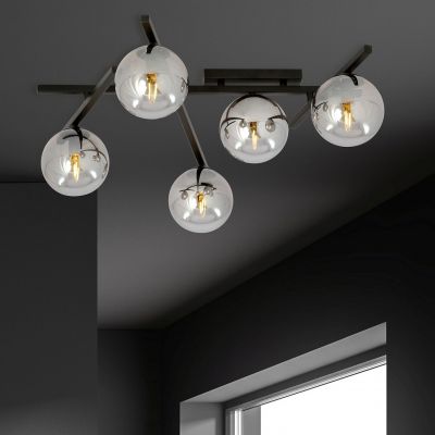 Emibig Smart lampa podsufitowa 5x10 W czarna-grafitowa 1104/5