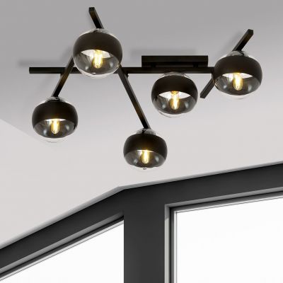Emibig Smart Stripe lampa podsufitowa 5x10 W czarna-przezroczysta 1105/5