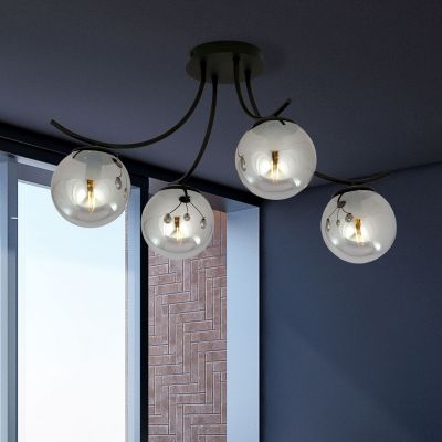 Emibig Boston lampa podsufitowa 4x10 W czarna-grafitowa 1110/4