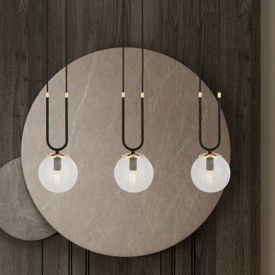 Emibig Glam lampa wisząca 3x10 W czarna-przezroczysta 1114/3