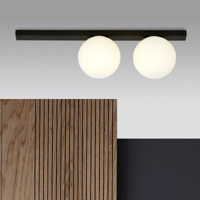 Emibig Fit lampa podsufitowa 2x10 W czarna-opal 1124/2
