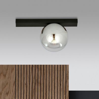 Emibig Fit lampa podsufitowa 1x10 W czarna-grafitowa 1122/1
