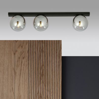 Emibig Fit lampa podsufitowa 3x10 W czarna-grafitowa 1122/3
