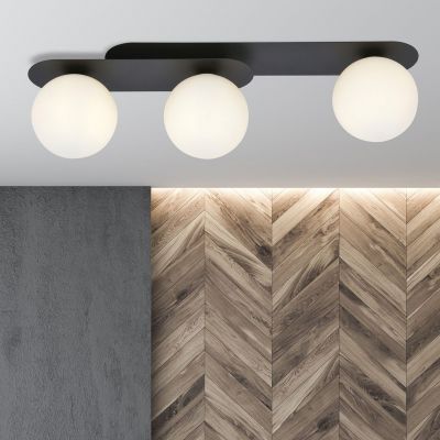 Emibig Plaza lampa podsufitowa 3x10 W czarna-opal 1118/3