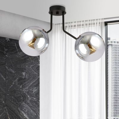 Emibig Nova lampa podsufitowa 2x10 W czarna-grafitowa 1140/2