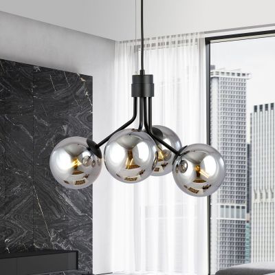 Emibig Nova lampa wisząca 4x10 W czarna-grafitowa 1140/4