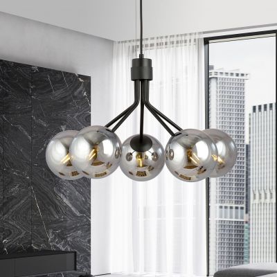 Emibig Nova lampa wisząca 5x10 W czarna-grafitowa 1140/5