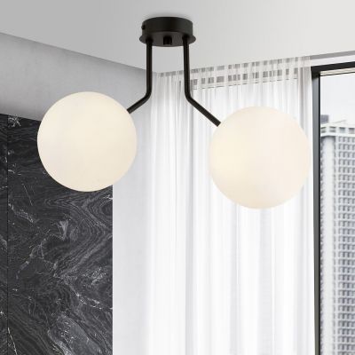 Emibig Nova lampa podsufitowa 2x10 W czarna-opal 1138/2