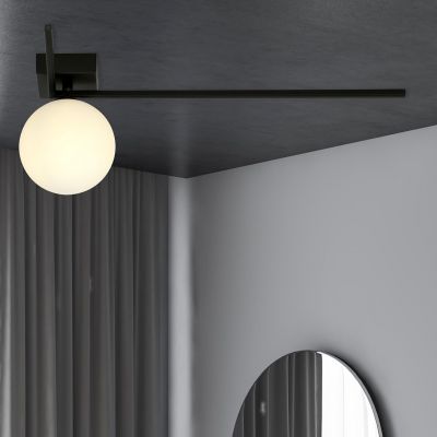 Emibig Imago lampa podsufitowa 1x10 W czarna-opal 1130/1F