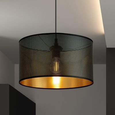 Emibig Aston lampa wisząca 1x15 W czarna-złota 1148/1