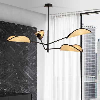 Emibig Vene lampa podsufitowa 4x10 W czarna-beżowa 1160/4