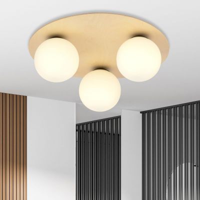 Emibig Kenzo lampa podsufitowa 3x10 W drewno-opal 1142/3B