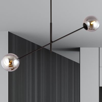 Emibig Linear lampa podsufitowa 2x10 W czarna-grafitowa 1167/2