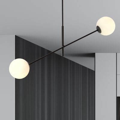 Emibig Linear lampa podsufitowa 2x10 W biała-czarna 1169/2