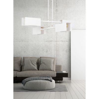 Emibig Tolos lampa wisząca 4x60W biała 634/4