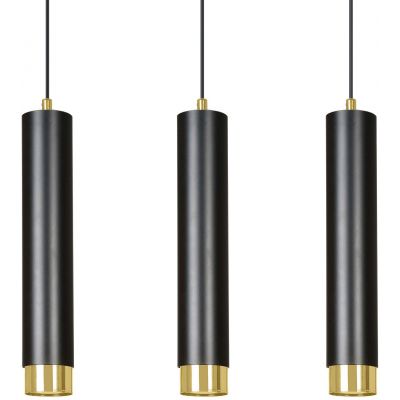 Emibig Kibo lampa wisząca 3x30W czarny/złoty 644/3