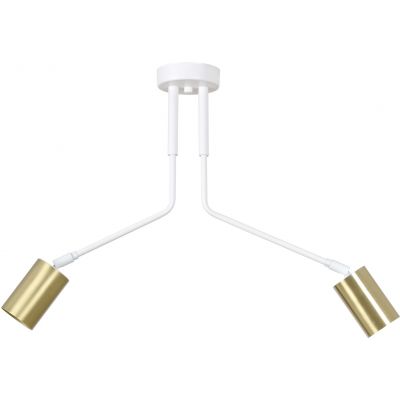 Emibig Verno lampa podsufitowa 2x30W biały/złoty 656/2