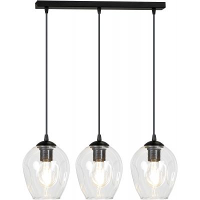 Emibig Istar lampa wisząca 3x60W czarny/przezroczysty 679/3