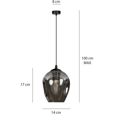 Emibig Istar lampa wisząca 1x60W czarny/grafit 680/1
