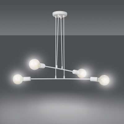 Emibig Multipo lampa wisząca 4x60W biała 697/4