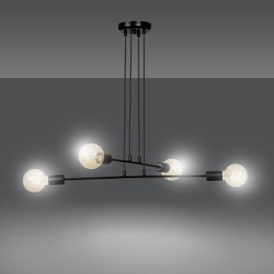Emibig Multipo lampa wisząca 4x15 W czarna 696/4