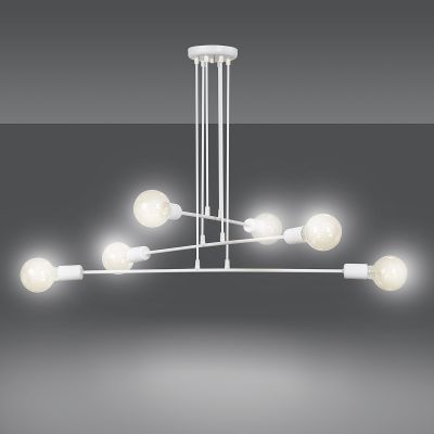 Emibig Multipo lampa wisząca 6x60W biała 697/6