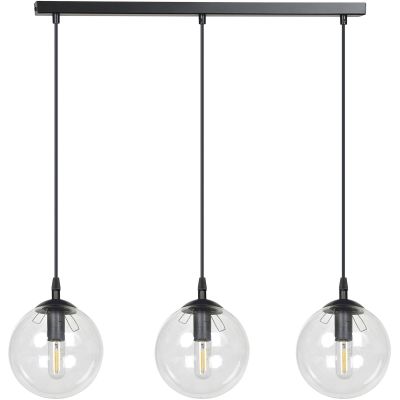 Emibig Cosmo lampa wisząca 3x40W czarny/przezroczysty 711/3