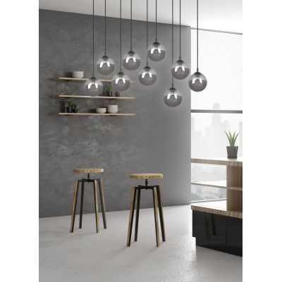 Emibig Cosmo lampa wisząca 9x10 W czarna-grafitowa 712/9