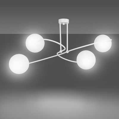 Emibig Selbi lampa podsufitowa 4x40W biały/szkło mleczne 734/4W