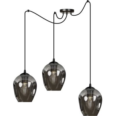 Emibig Level lampa wisząca 3x15 W czarna-grafitowa 757/3