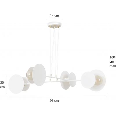 Emibig Idea lampa wisząca 4x15 W biała 793/4