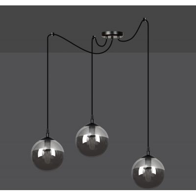 Emibig Gigi lampa wisząca 3x10 W czarna-grafitowa 937/3