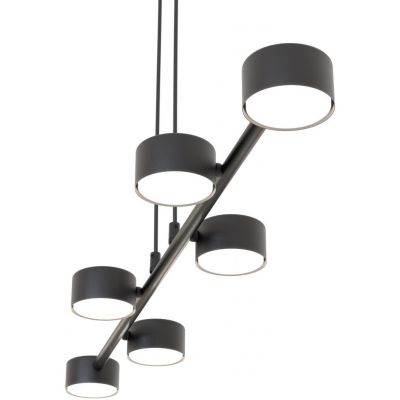 Emibig Megara lampa wisząca 6x12 W czarna 1439/6