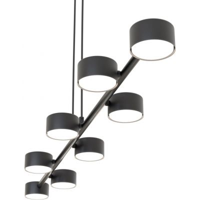 Emibig Megara lampa wisząca 8x12 W czarna 1439/8