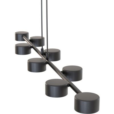 Emibig Megara lampa wisząca 8x12 W czarna 1439/8