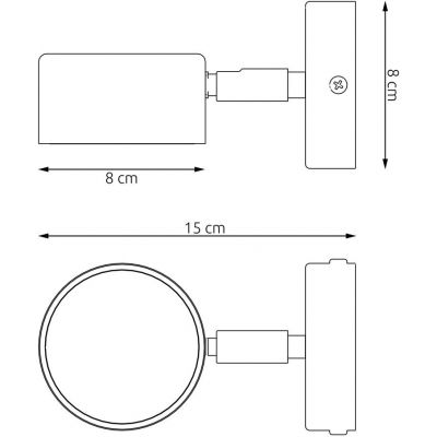 Emibig Sora kinkiet 1x12 W czarny 1440/K1