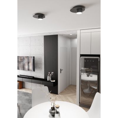 Emibig Bolx lampa podsufitowa 1x12 W czarna 1441/1