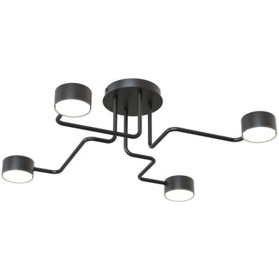 Emibig Kurage lampa podsufitowa 4x12 W czarna 1442/4