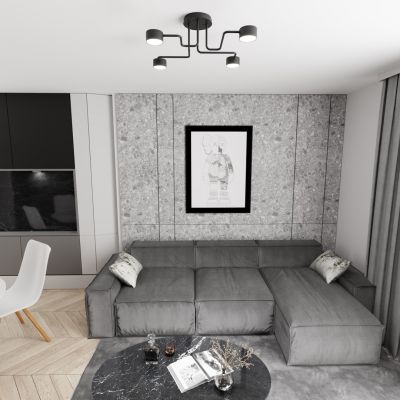 Emibig Kurage lampa podsufitowa 4x12 W czarna 1442/4