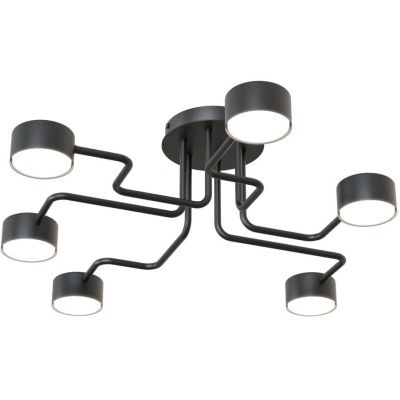 Emibig Kurage lampa podsufitowa 6x12 W czarna 1442/6