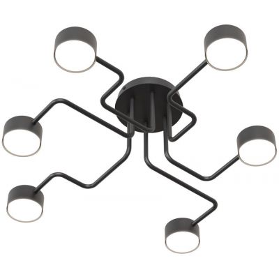 Emibig Kurage lampa podsufitowa 6x12 W czarna 1442/6