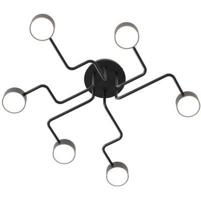 Emibig Kurage lampa podsufitowa 6x12 W czarna 1442/6