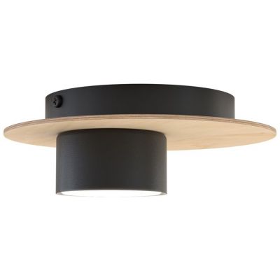 Emibig Pixo lampa podsufitowa 1x12 W czarna-drewno 1443/1