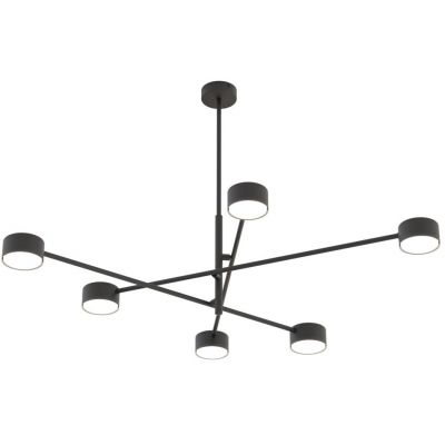 Emibig Natsu lampa podsufitowa 6x10 W czarna 1444/6