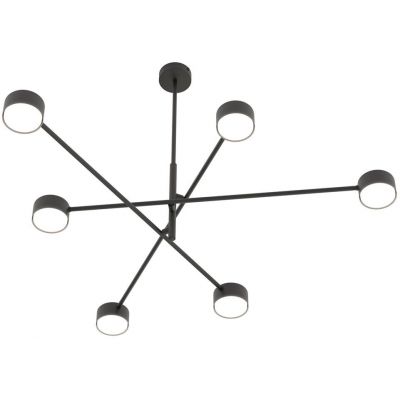 Emibig Natsu lampa podsufitowa 6x10 W czarna 1444/6