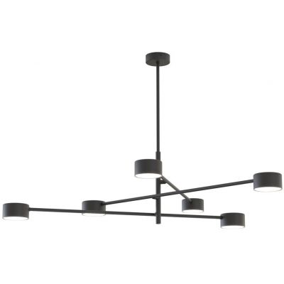 Emibig Natsu lampa podsufitowa 6x10 W czarna 1444/6